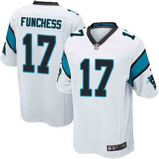 Nike Panthers #17 Devin Funchess White Team Color Mens Stitched NFL Elite Jersey